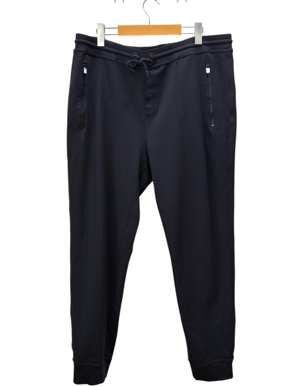 Patrick Assaraf Navy Blue Stretch Drawstring Jogger Pant